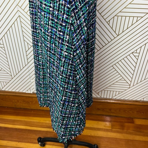 Zara Tweed Plaid Sleeveless Jumper Overall Dress in Green Size US Small - Picture 8 of 11